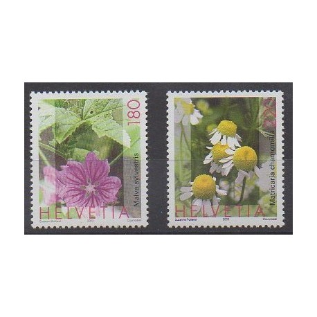 Swiss - 2003 - Nb 1750a/1751a - Flowers