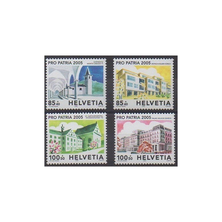 Acheter cette série de timbres de Suisse de l'année 2005 (No 1844/1847).