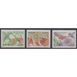 Buy this set of stamps of Brazil of the year 1986 (Nb 1811/1813).