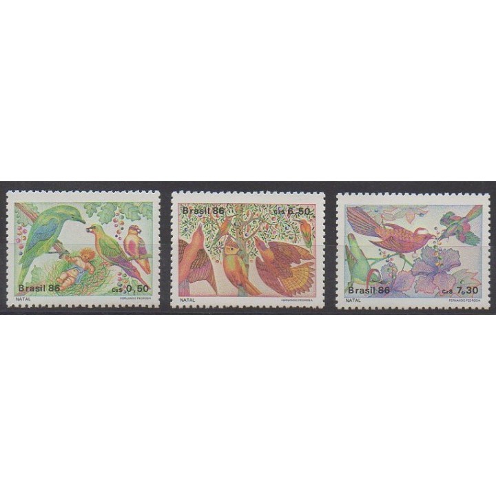 Acheter cette série de timbres du Brésil de l'année 1986 (No 1811/1813).