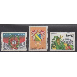 Acheter cette série de timbres du Brésil de l'année 1987 (No 1837/1839).