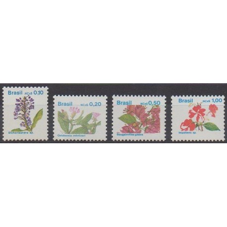 Brazil - 1989 - Nb 1921/1924 - Flowers