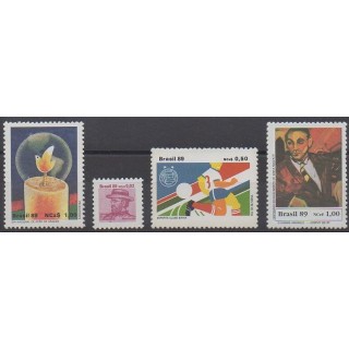 Acheter cette série de timbres du Brésil de l'année 1989 (No 1941/1944).