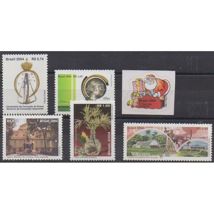Buy this set of stamps of Brazil of the year 2004 (Nb 2896/2901).