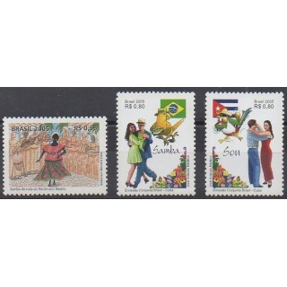 Acheter cette série de timbres du Brésil de l'année 2005 (No 2925/2927).