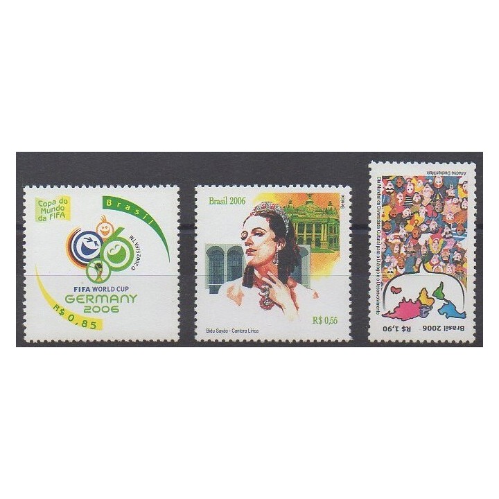 Acheter cette série de timbres du Brésil de l'année 2006 (No 2947/2949).