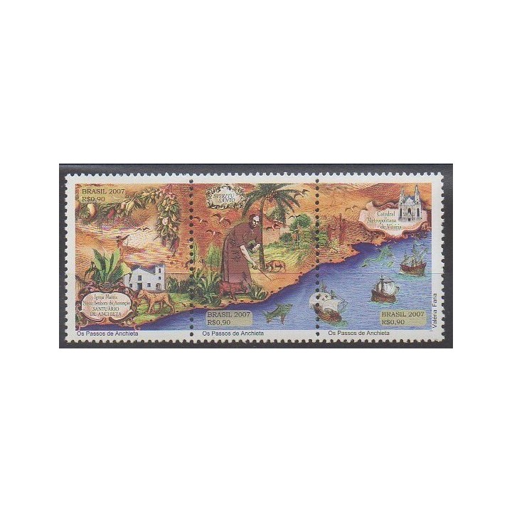Acheter cette série de timbres du Brésil de l'année 2007 (No 2973/2975).