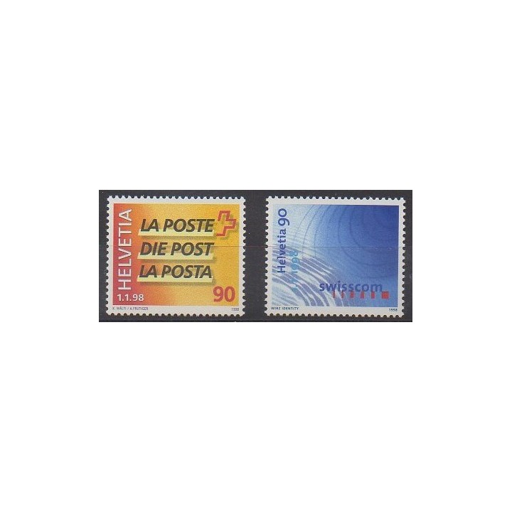 Acheter cette série de timbres de Suisse de l'année 1998 (No 1561/1562).