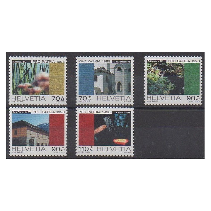 Buy this set of stamps of Swiss of the year 1998 (Nb 1577/1581).