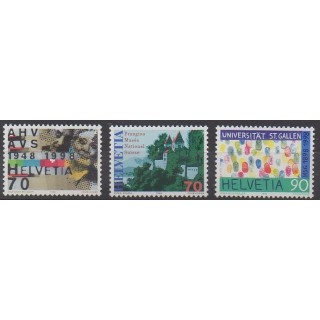 Acheter cette série de timbres de Suisse de l'année 1998 (No 1574/1576).