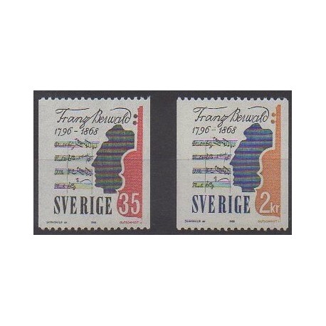 Suède - 1968 - No 584/585 - Musique