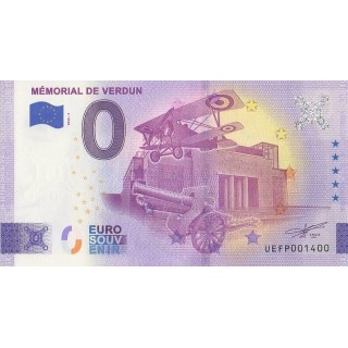 Billet souvenir touristique - 2022-2 - Mémorial de Verdun - (Meuse)