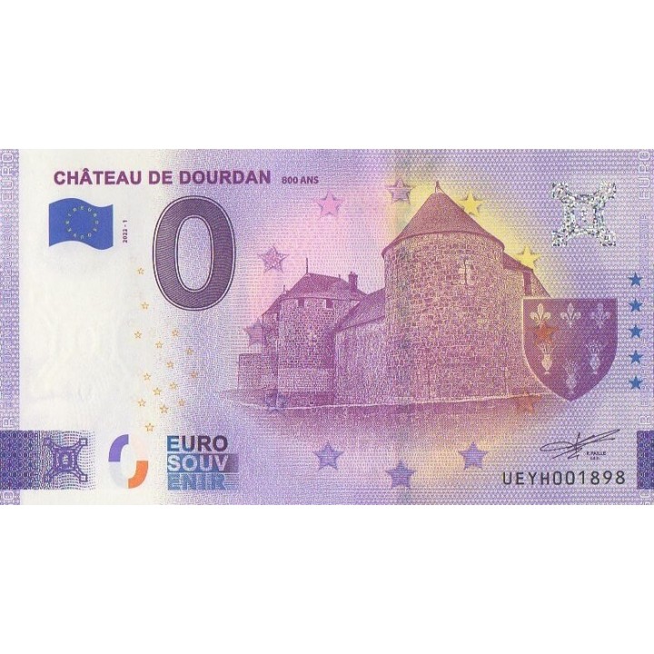 Billet souvenir touristique - 2022-1 - Château de Dourdan - (Essonne)