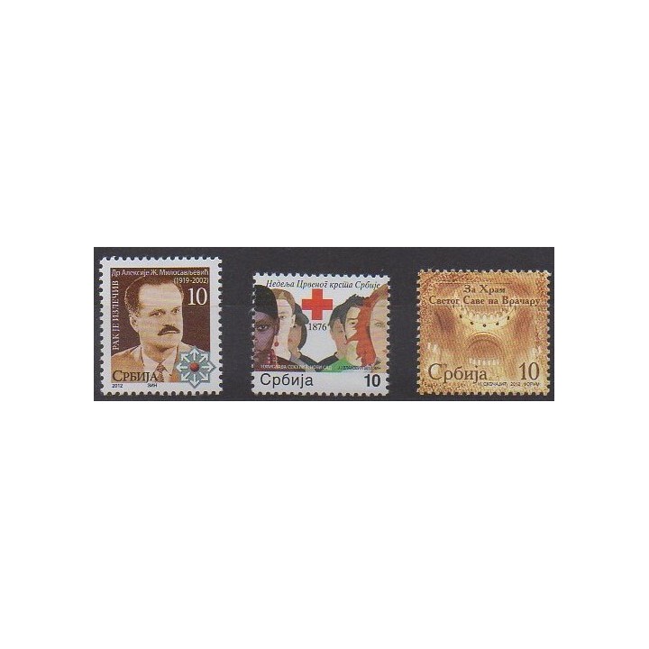 Acheter cette série de timbres de Serbie de l'année 2012 (No TB32/TB34).