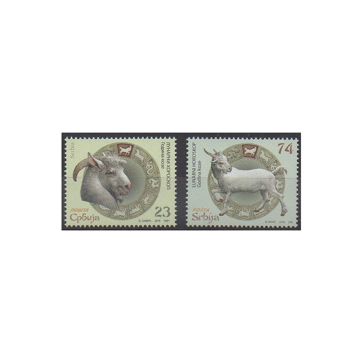 Buy this set of stamps of Serbia of the year 2015 (Nb 580/581).