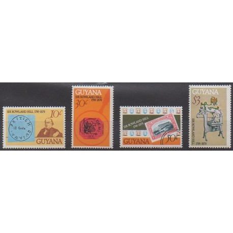 Guyana - 1979 - Nb 542/545 - Stamps on stamps