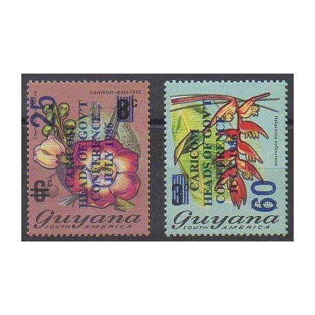 Guyana - 1986 - Nb 1386/1387 - Flowers