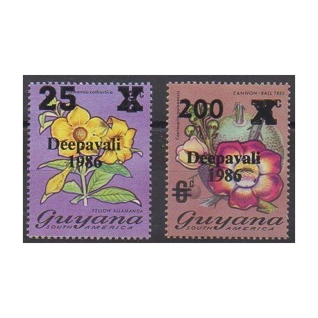 Guyana - 1986 - Nb 1436/1437 - Flowers