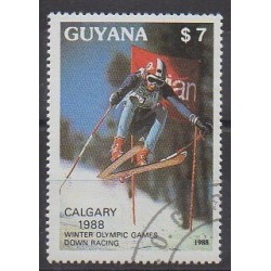 Guyana - 1988 - No 2050U - Jeux olympiques d'hiver - Oblitéré