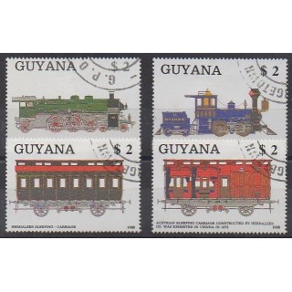 Acheter cette série de timbres de Guyana de l'année 1989 (No 2069/2072). - Oblitéré