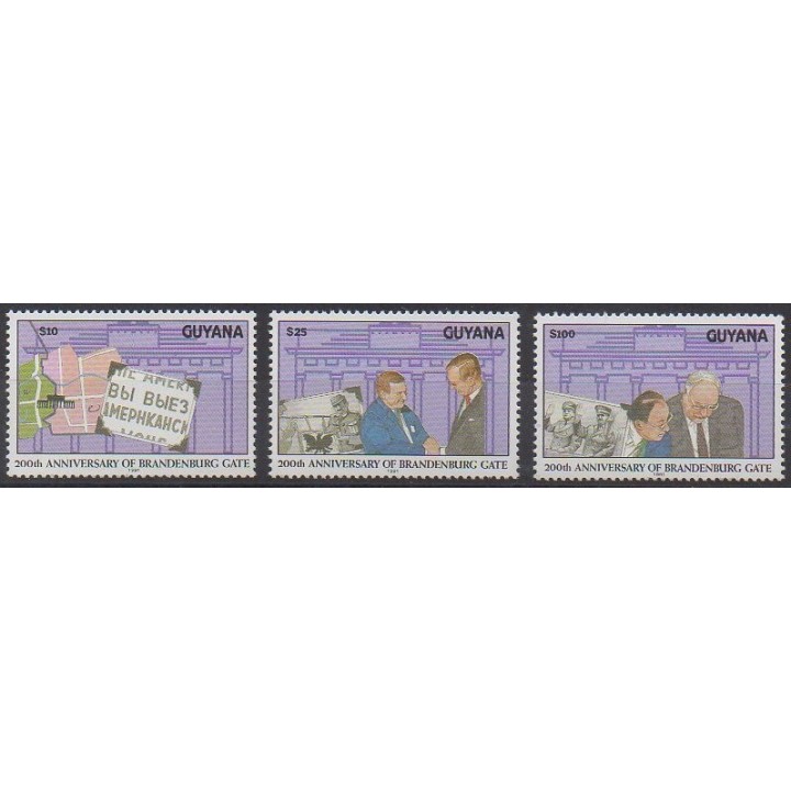 Buy this set of stamps of Guyana of the year 1991 (Nb 2603/2605).
