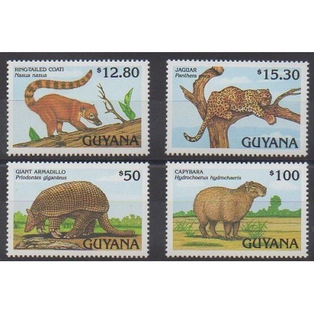 Guyana - 1992 - Nb 2734/2737 - Mamals