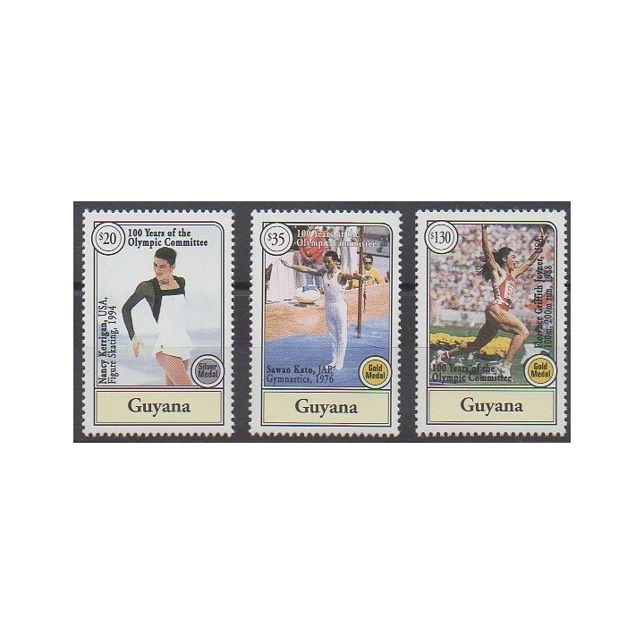 Acheter cette série de timbres de Guyana de l'année 1994 (No 3372/3374).