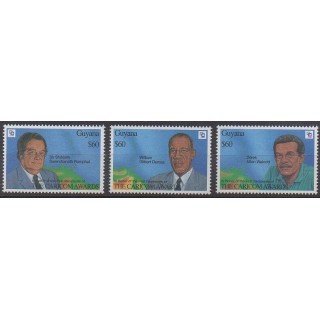 Acheter cette série de timbres de Guyana de l'année 1994 (No 3634/3636).