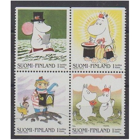 Finlande - 1998 - No 1382/1385 - Dessins Animés - BD