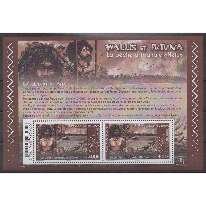 Acheter ce bloc-feuillet de Wallis et Futuna de l'année 2022 (No BF La pêche artisanale).