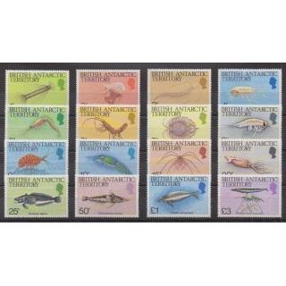 Acheter cette série de timbres de l'Antarctique britannique de l'année 1984 (No 128/143).