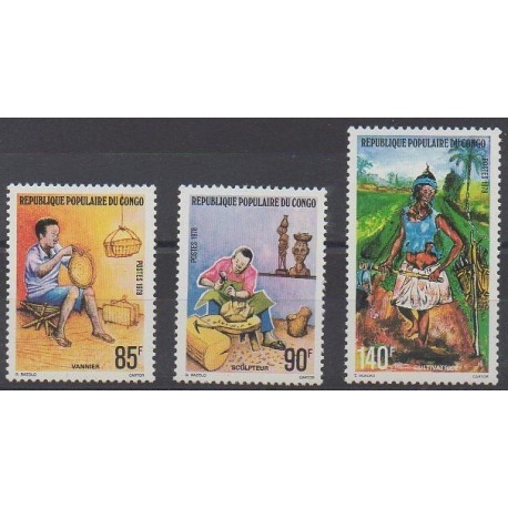 Congo (République du) - 1978 - No 529/531 - Artisanat ou métiers