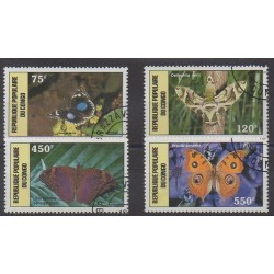 Congo (Republic of) - 1987 - Nb PA371/PA374 - Insects - Used