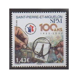 Buy this stamp of Saint-Pierre et Miquelon of the year 2022 (100 ans de la FFAP).