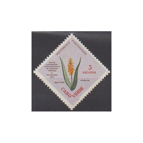 Cape Verde - 1958 - Nb 295 - Health or Red cross - Flowers - Mint hinged