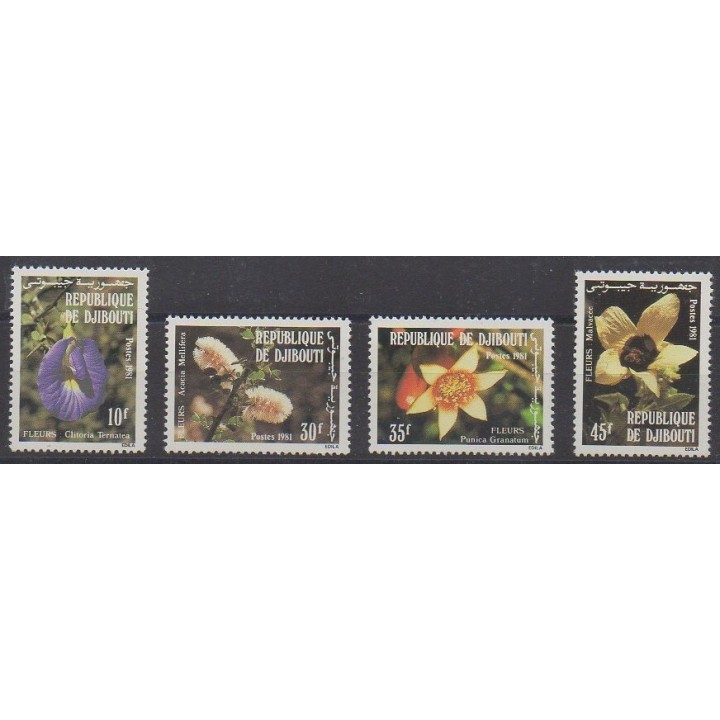 Acheter cette série de timbres de Djibouti de l'année 1981 (No 544/547).