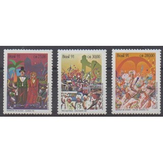 Buy this set of stamps of Brazil of the year 1991 (Nb 2004/2006).
