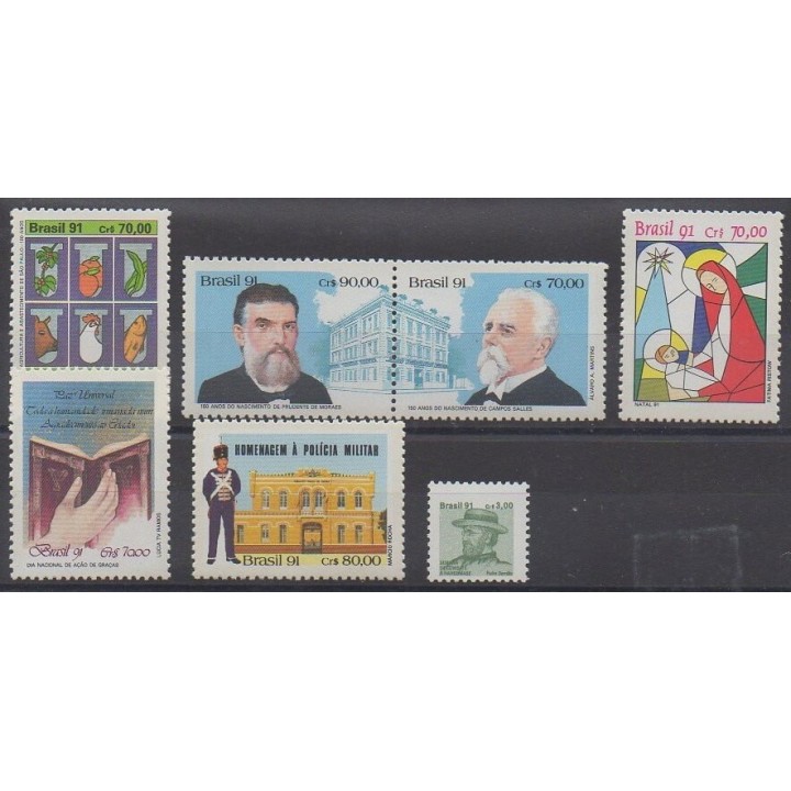Buy this set of stamps of Brazil of the year 1991 (Nb 2044/2050).