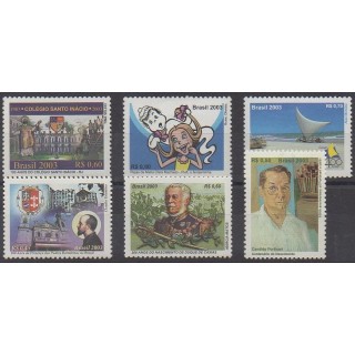 Buy this set of stamps of Brazil of the year 2003 (Nb 2835/2840).