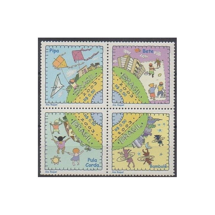 Acheter cette série de timbres du Brésil de l'année 2003 (No 2845/2848).