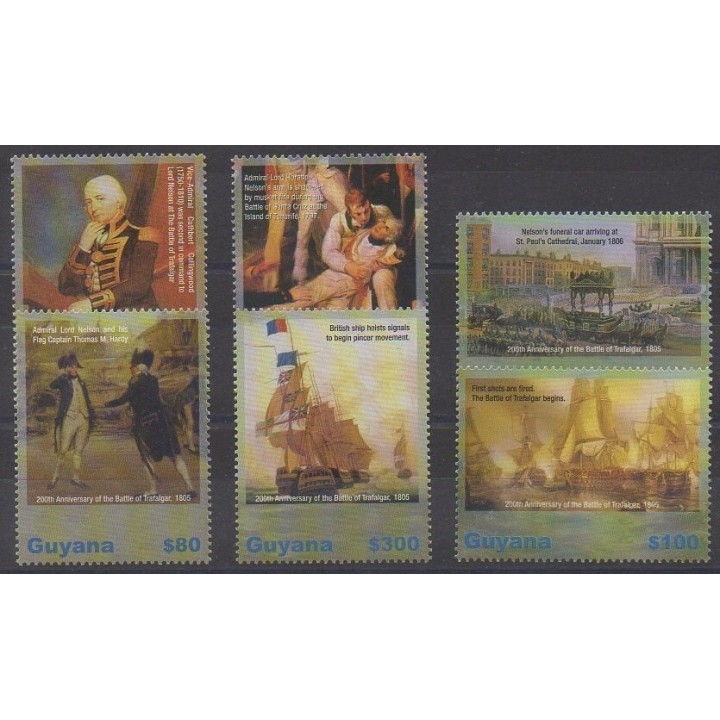 Buy this set of stamps of Guyana of the year 2005 (Nb 5820/5825).