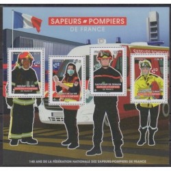 France - Blocks and sheets - 2022 - Nb F5584 - Firemen