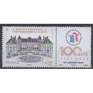Buy this stamp of France of the year 2022 (100 ans de la FFAP).