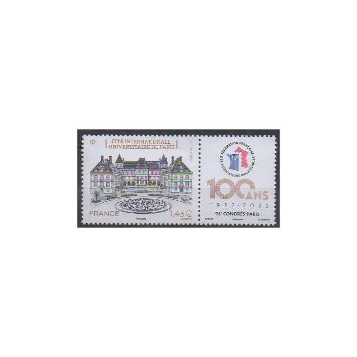 Buy this stamp of France of the year 2022 (100 ans de la FFAP).