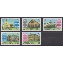 Antigua - 1975 - No 366/370 - Églises