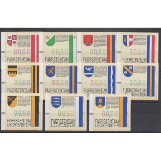 Acheter cette série de timbres du Liechtenstein  de l'année 1995 (No TD1/TD11).