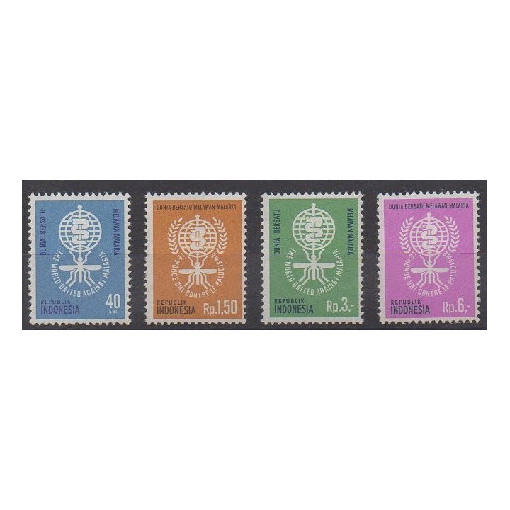 Acheter cette série de timbres d'Indonésie de l'année 1962 (No 279/282).