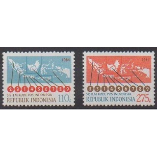 Buy this set of stamps of Indonesia of the year 1984 (Nb 1040/1041).
