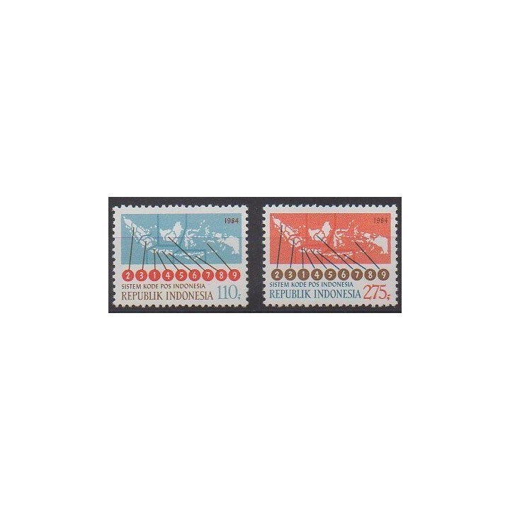 Buy this set of stamps of Indonesia of the year 1984 (Nb 1040/1041).