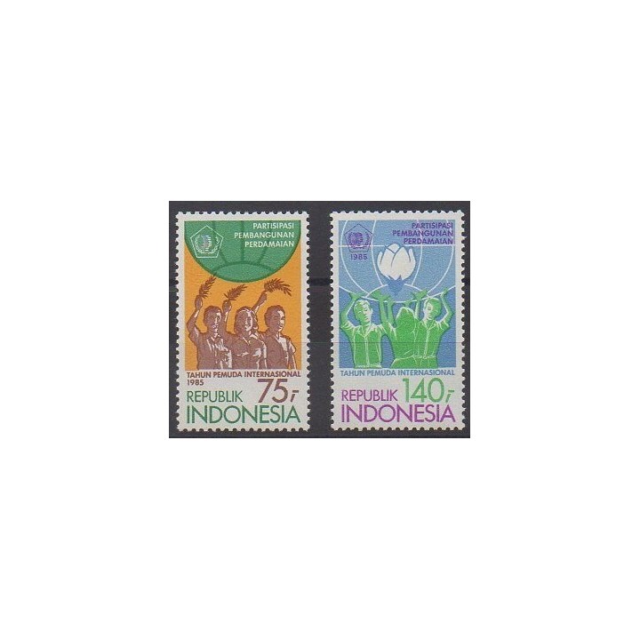 Buy this set of stamps of Indonesia of the year 1985 (Nb 1059/1060).